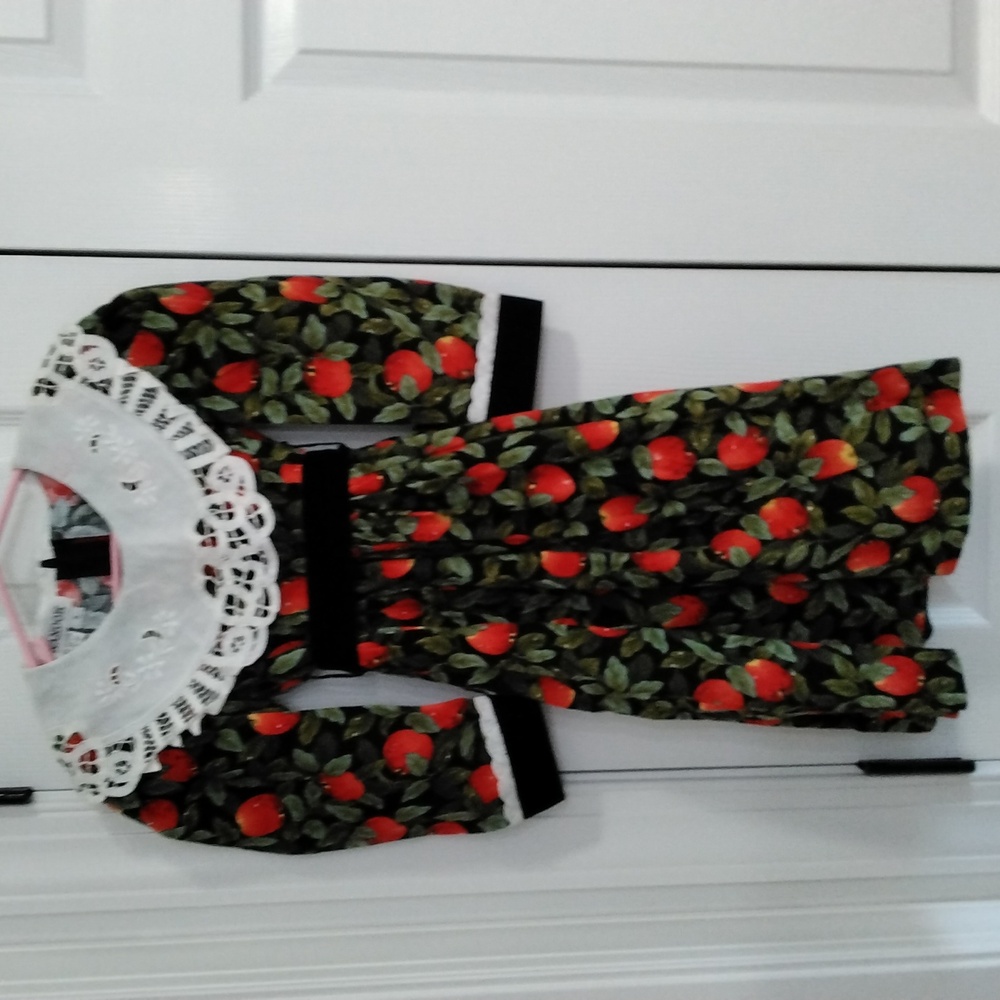 Vintage Nanook Floral Dress with Lace Collar